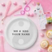 Hellgraue Yin Yang Teller für Hochzeitsfeier (Party)