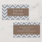 Hellgraue Zickzack hoch entwickelte Visitenkarte (Vorne/Hinten)