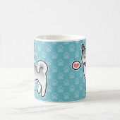 Hellgrauer Alaskan Klee Kai Hund mit Herz Kaffeetasse (Mittel)