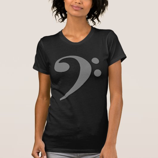 Hellgrauer Bassschlüssel T-Shirt (Vorderseite)