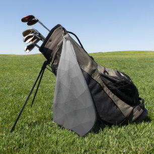 Hellgrauer geometrischer Mesh-Verlaufs-Muster Golfhandtuch