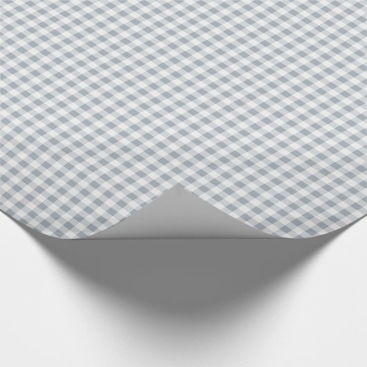 Hellgrauer Gingham Geschenkpapier (Ecke)