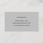 Hellgrauer Hintergrund Visitenkarte (Rückseite)