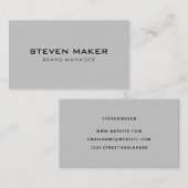 Hellgrauer Hintergrund Visitenkarte (Vorne/Hinten)