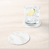 hellgrauer Marmor Runder Pappuntersetzer (Vor Ort)