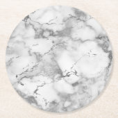 hellgrauer Marmorstein Runder Pappuntersetzer (Vorderseite)
