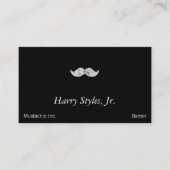 Hellgrauer Schnurrbart Visitenkarte (Vorderseite)