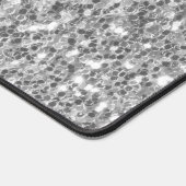 Hellgrauer Schwarz-weißer Glitzer Glitzern Schreibtischunterlage (Ecke)