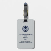 Hellgrauer Streifen mit Gepäckanhänger (Rückseite vertikal)