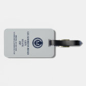 Hellgrauer Streifen mit Gepäckanhänger (Rückseite horizontal)