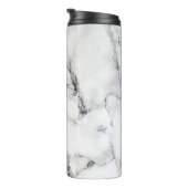 Hellgrauer und schwarzer Marmorstein Thermosbecher (Nach rechts gedreht)