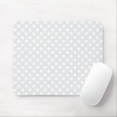 Hellgrauer und weißer Tupfen Mousepad (Mit Mouse)