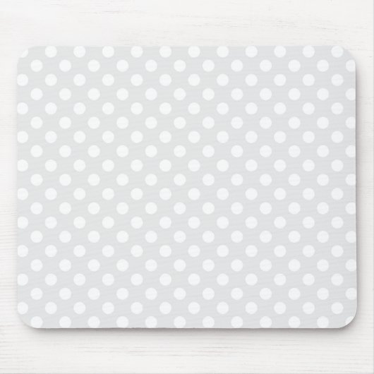 Hellgrauer und weißer Tupfen Mousepad (Vorne)