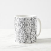 Hellgraues abstraktes Geometrie-Muster Kaffeetasse (VorderseiteRechts)