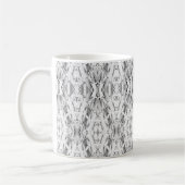 Hellgraues abstraktes Geometrie-Muster Kaffeetasse (Links)