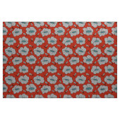 Hellgraues Blumenmuster Orange Stoff (Yard (91,4 cm))