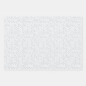 Hellgraues geometrisches Blumenmuster Geschenkpapier Set (Vorderseite 2)