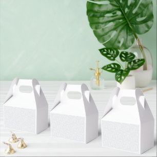 Hellgraues geometrisches Blumenmuster Geschenkschachtel