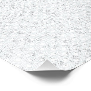 Hellgraues geometrisches Blumenmuster Moderne So Poster