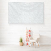 Hellgraues geometrisches Blumenmuster | Modernes S Banner (Insitu)