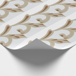 Hellgraues geometrisches Blumenmuster | Modernes S Geschenkpapier