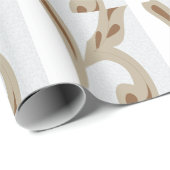 Hellgraues geometrisches Blumenmuster | Modernes S Geschenkpapier (Rolleneckpunkt)