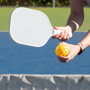 Hellgraues geometrisches Blumenmuster Modernes S Pickleball Schläger