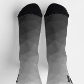 Hellgraues geometrisches Netz-Muster-Monogramm Socken (Oben)