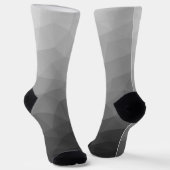 Hellgraues geometrisches Netz-Muster-Monogramm Socken (Gewinkelt)