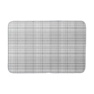 Hellgraues Karomuster Minimalistisches Chic Design Badematte