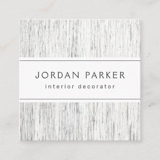 Hellgraues Logo Quadratische Visitenkarte (Vorderseite)