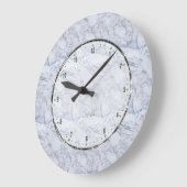 Hellgraues natürliches Marmorsteinmuster Große Wanduhr (Winkel)