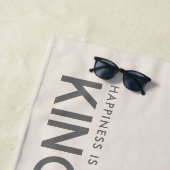 Hellgraues Personalisiertes Slogan Strandtuch (Beispiel)