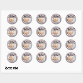 hellgraues Rosa/Foto - Circle Sticker (Blatt)