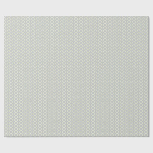 Hellgraues und Beige Quatrefolienmuster Geschenkpapier (Flach)
