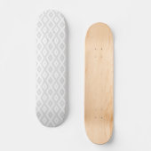 Hellgraues und weißes Diamantmuster Skateboard (Vorderseite)
