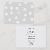 Hellgraues und weißes dotty Muster Visitenkarte (Vorne/Hinten)