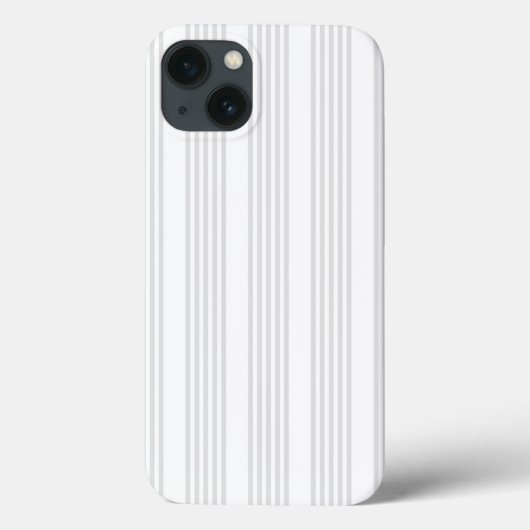Hellgraues und weißes Muster mit fünf Streifen Case-Mate iPhone Hülle (Rückseite)
