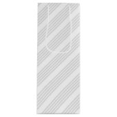 Hellgraues und weißes Muster mit fünf Streifen Geschenktüte Für Weinflaschen (Vorderseite)