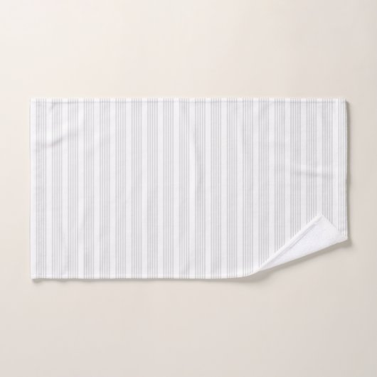 Hellgraues und weißes Muster mit fünf Streifen Handtuch (Handtuch)