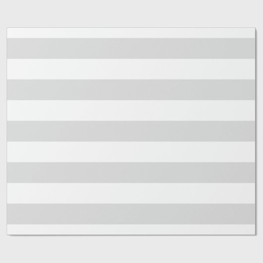 Hellgraues und weißes, riesiges Streifenmuster H Geschenkpapier (Flach)