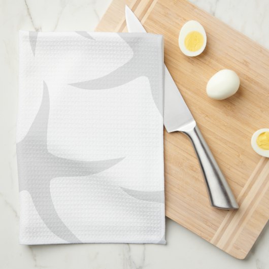 Hellgraues und weißes Starfish-Muster Geschirrtuch (Viertel Falte)