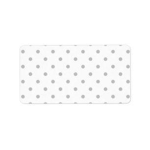 Hellgraues und weißes Tupfen-Muster Adressaufkleber