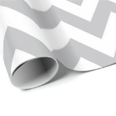 Hellgraues und weißes Zickzack Verpackungs-Papier Geschenkpapier (Rolleneckpunkt)