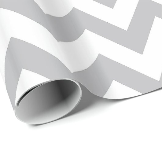 Hellgraues und weißes Zickzack Verpackungs-Papier Geschenkpapier (Rolleneckpunkt)