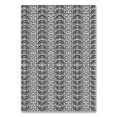 Hellgraues, V-förmiges Muster auf weißem b Tischnummer (Rückseite)