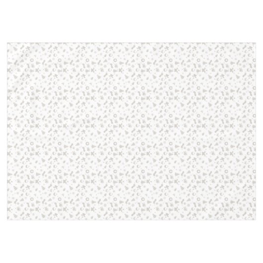 Hellgraues Weihnachtsmuster auf weißem Tischdecken (Vorderseite (Horizontal))