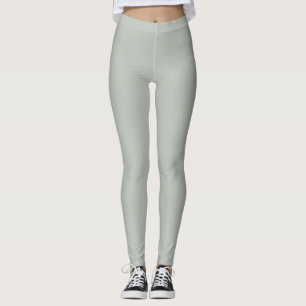 Hellgraugrüne, feste Farbpaare - ruhige Morgenrö Leggings