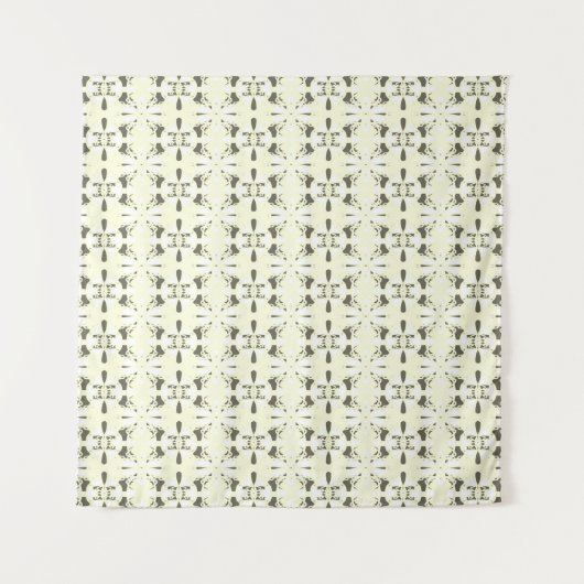 Hellgraurosa Ornament. Wandteppich (Vorderseite (Horizontal))