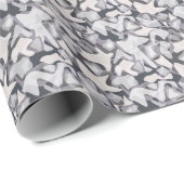 Hellgrauweißer, hellgrauer, abstrakter Wurf Geschenkpapier (Rolleneckpunkt)